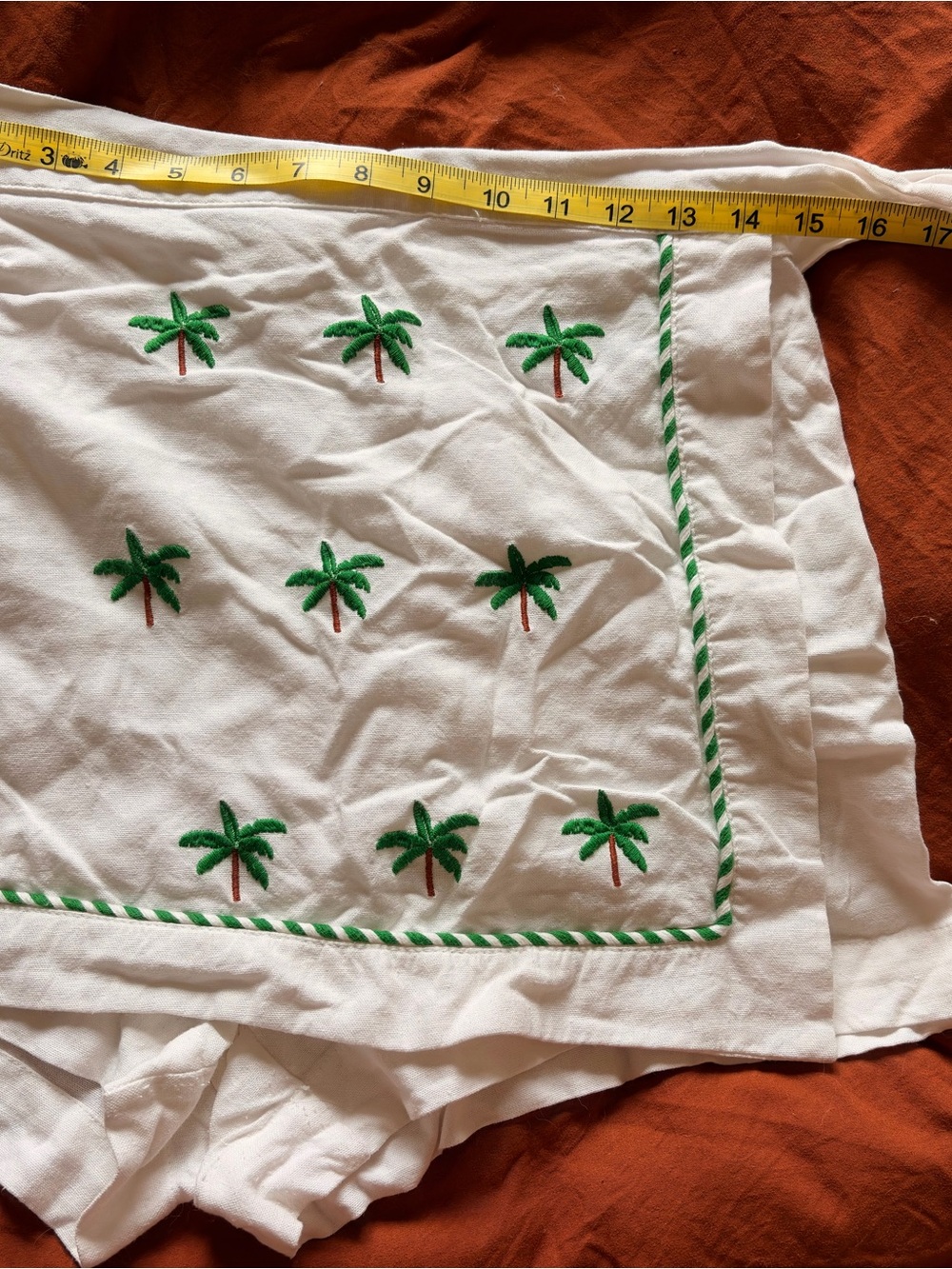 White Girls' Palm-Embroidered Skort